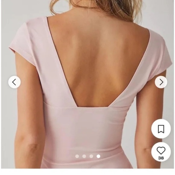 Free People Duo Corset  Cami Pink Top - Picture 2 of 6